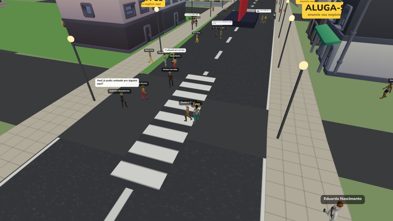 Pessoas conversando na avenida de Campinas